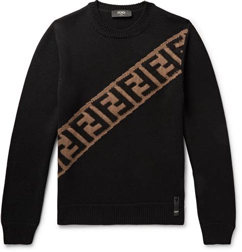 fendi black wool jumper